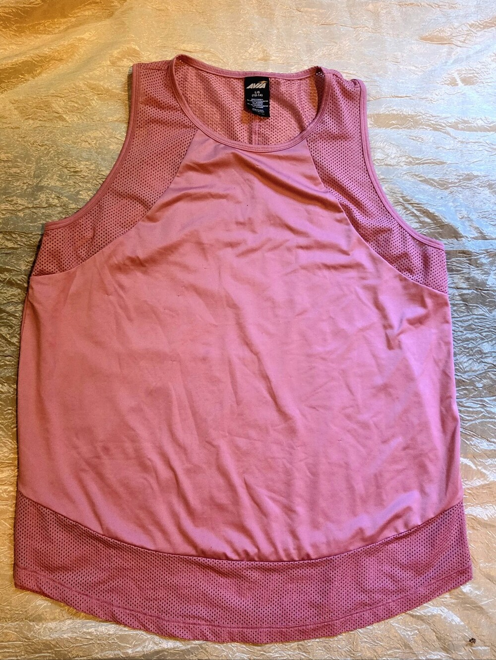Avia Performance Activewear Tank Top in salmon/dusty pink women's size L